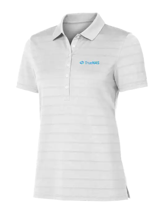 Callaway Womens Bright White Ventilated Polo w/TrueNAS Logo