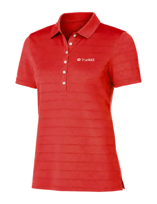 Callaway Womens Red Ventilated Polo w/TrueNAS Logo