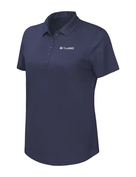 Callaway Womens Birdseye Navy Polo w/TrueNAS Logo