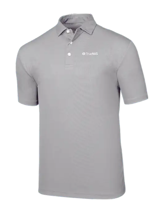 Callaway Birdseye Light Grey Polo w/TrueNAS Logo