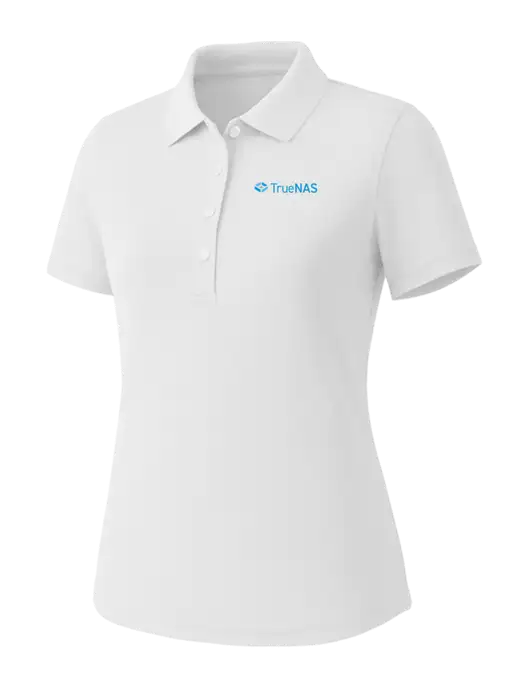 Callaway Womens Core Bright White Performance Polo w/TrueNAS Logo