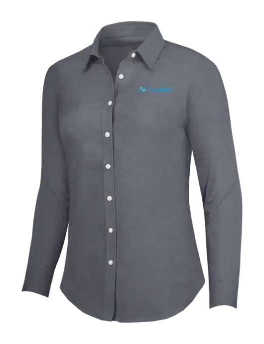 Dark Grey Womens SuperPro Oxford Shirt w/TrueNAS Logo