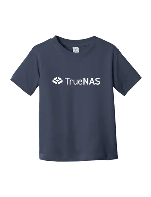 Rabbit Skins Navy Toddler Fine Jersey Tee w/TrueNAS Logo