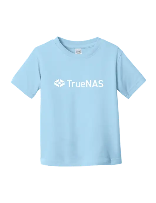Rabbit Skins Light Blue Toddler Fine Jersey Tee w/TrueNAS Logo