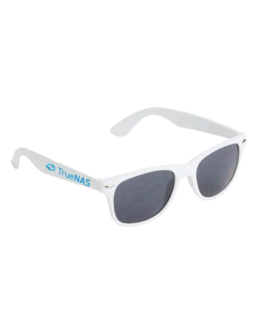 Daytona White Sunglasses w/TrueNAS Logo