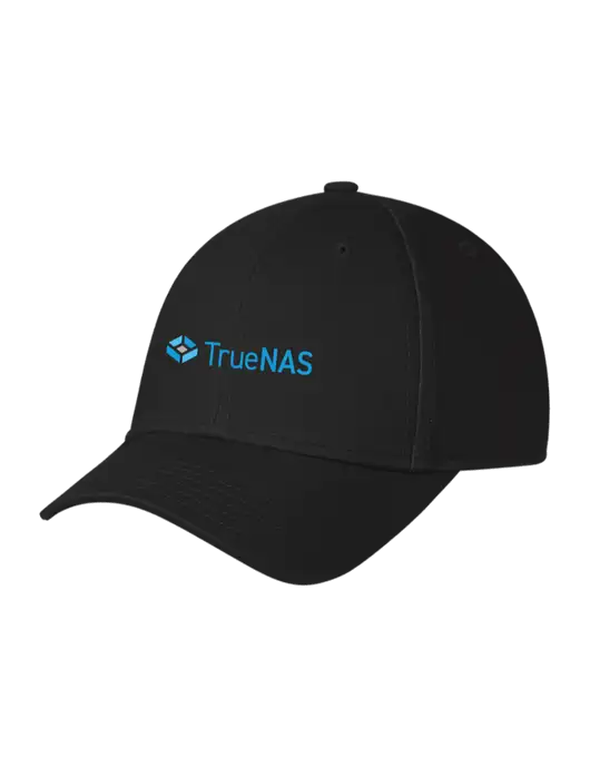 Black Structured Cap Hook & Loop w/TrueNAS Logo