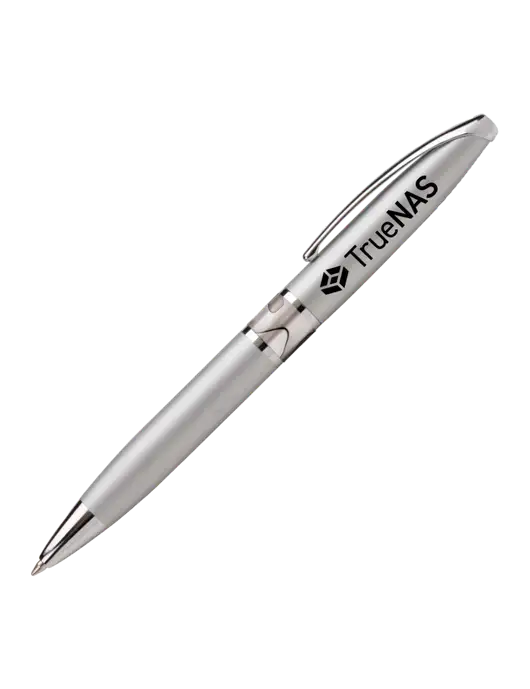 Illusion Silver Pen - Black Ink w/TrueNAS Logo