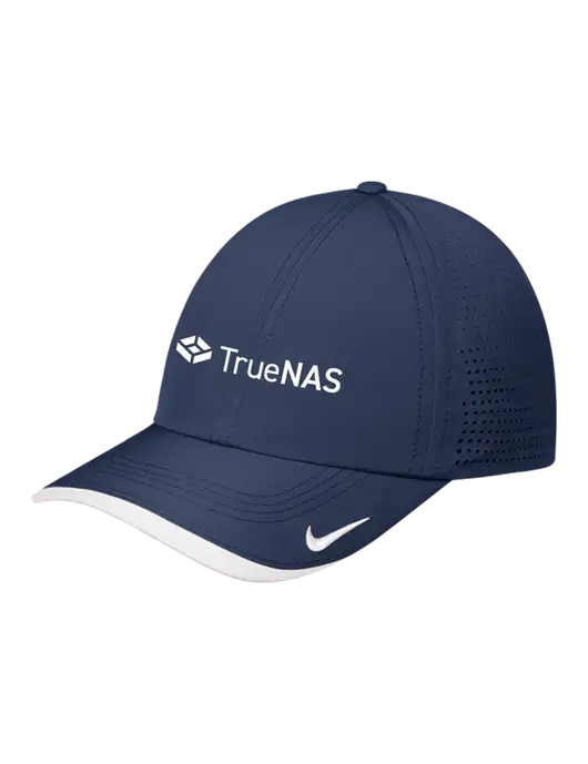 Nike Navy/White Dri-FIT Perforated Performance Cap w/TrueNAS Logo