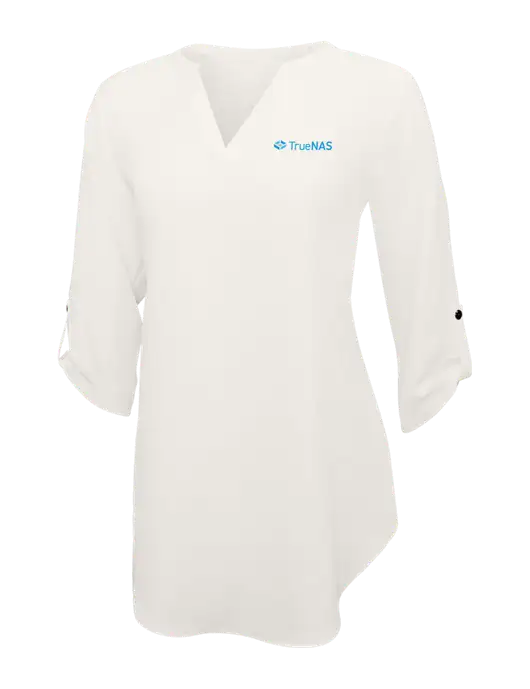 Ivory Womens 3/4 Sleeve Tunic Blouse w/TrueNAS Logo