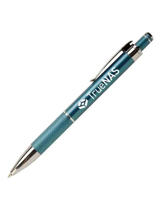 Diamond Etched Sapphire Pen - Black Ink w/TrueNAS Logo