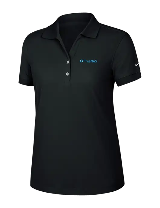 Nike Womens Dri-FIT Classic Black Polo w/TrueNAS Logo