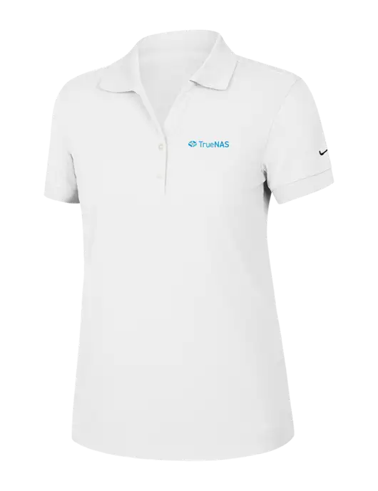 Nike Womens Dri-FIT Classic White Polo w/TrueNAS Logo