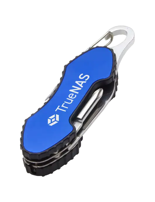 Blue 6 in 1 Tool with Carabiner w/TrueNAS Logo