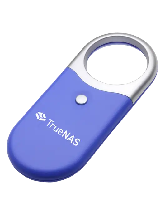 Compact Blue Magnifier Light w/TrueNAS Logo