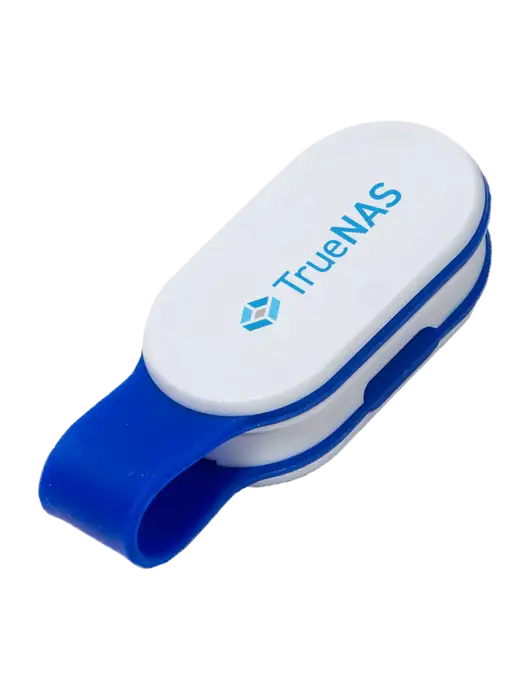 Magna Clip Blue Personal Safety Light w/TrueNAS Logo